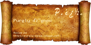 Purgly Ágnes névjegykártya